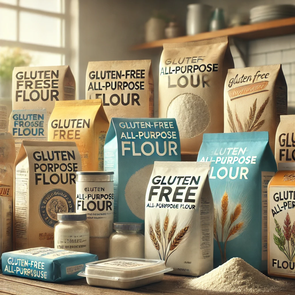 Various gluten-free all-purpose flour brands for baking, including the best gluten free all-purpose flours